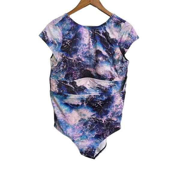 Torrid Womens NWT Ocean Wave Active Wireless Scoop Back One Piece Swimsuit Large - Picture 2 of 10